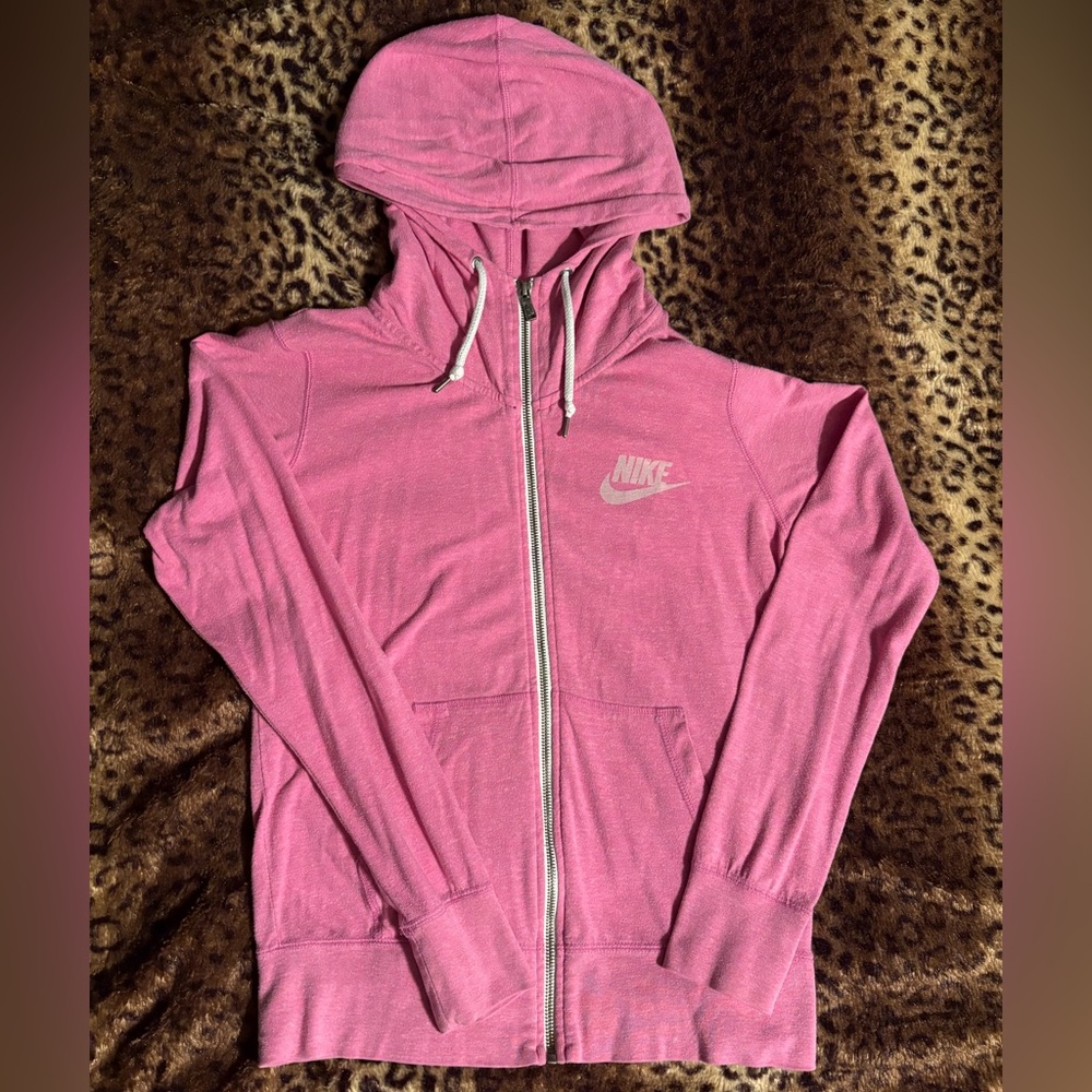 Nike Women's Zip-Up Pink Hoodie